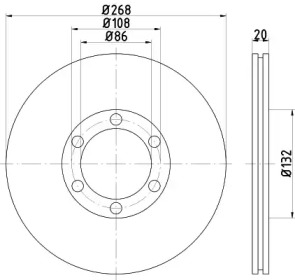 Тормозной диск HELLA 8DD 355 117-671