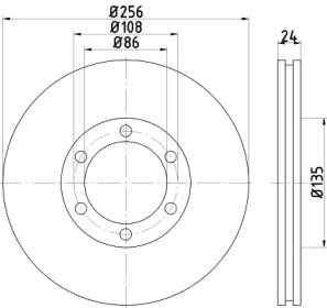 Тормозной диск HELLA 8DD 355 117-701