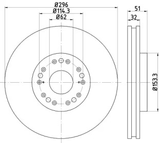 Тормозной диск HELLA 8DD 355 119-381