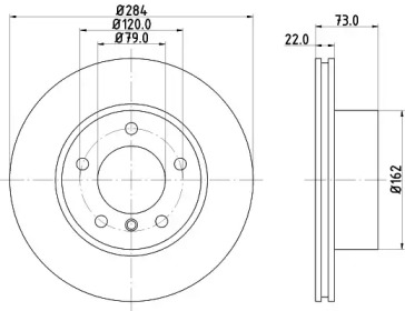 Тормозной диск HELLA 8DD 355 118-031