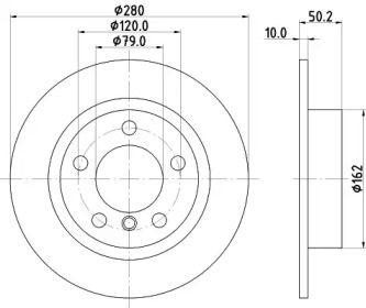 Тормозной диск HELLA 8DD 355 123-001