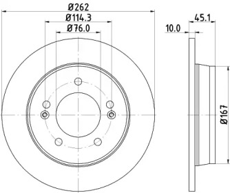 Тормозной диск HELLA 8DD 355 129-451