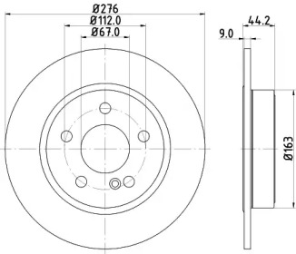 Тормозной диск HELLA 8DD 355 119-431