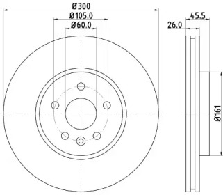 Тормозной диск HELLA 8DD 355 118-391