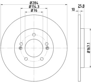 Тормозной диск HELLA 8DD 355 118-361