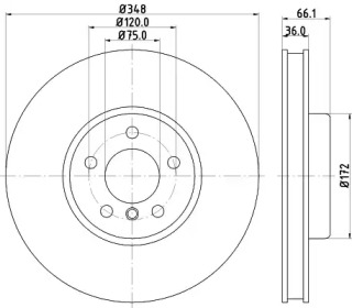 Тормозной диск HELLA 8DD 355 119-271