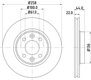 Тормозной диск HELLA 8DD 355 119-461