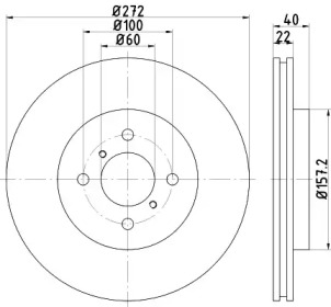 Тормозной диск HELLA 8DD 355 119-471