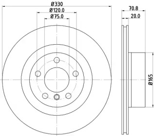 Тормозной диск HELLA 8DD 355 129-811