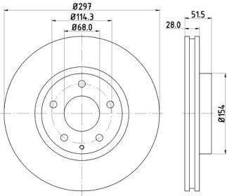 Тормозной диск HELLA 8DD 355 119-581