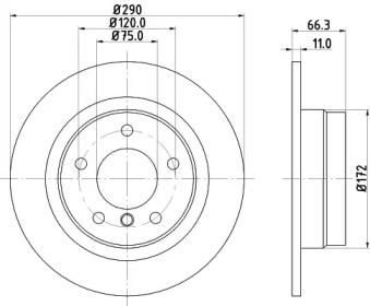 Тормозной диск HELLA 8DD 355 120-231