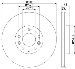 Тормозной диск HELLA 8DD 355 120-301