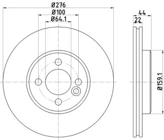 Тормозной диск HELLA 8DD 355 120-612