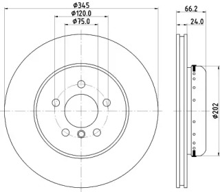 Тормозной диск HELLA 8DD 355 120-851