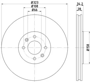 Тормозной диск HELLA 8DD 355 120-401