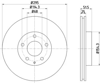 Тормозной диск HELLA 8DD 355 120-451