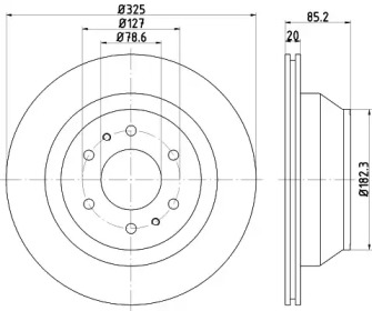 Тормозной диск HELLA 8DD 355 122-311