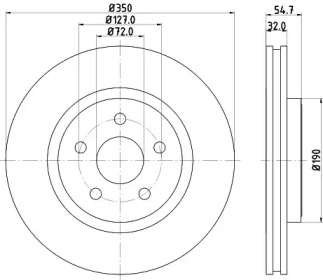 Тормозной диск HELLA 8DD 355 122-411