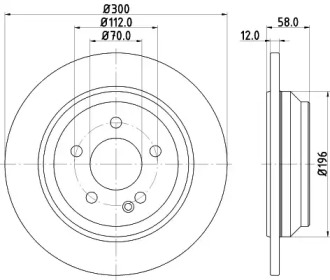 Тормозной диск HELLA 8DD 355 122-441