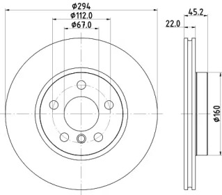 Тормозной диск HELLA 8DD 355 122-651