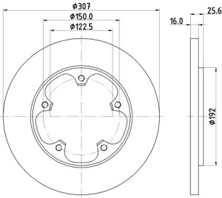 Тормозной диск HELLA 8DD 355 122-781