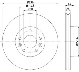 Тормозной диск HELLA 8DD 355 122-791