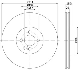 Тормозной диск HELLA 8DD 355 122-731