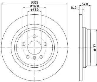 Тормозной диск HELLA 8DD 355 122-861