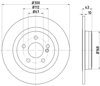 Тормозной диск HELLA 8DD 355 122-881