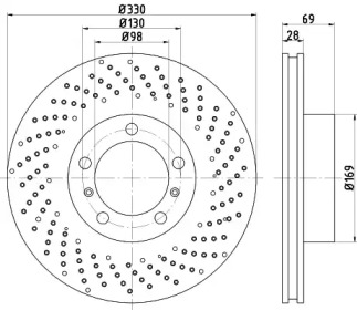 Тормозной диск HELLA 8DD 355 125-031