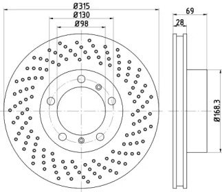 Тормозной диск HELLA 8DD 355 125-061