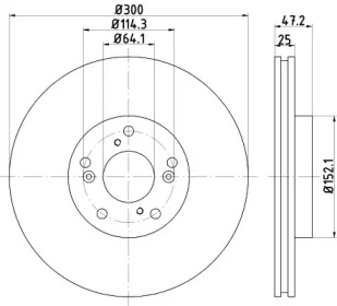 Тормозной диск HELLA 8DD 355 125-101