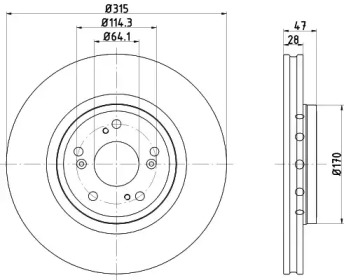 Тормозной диск HELLA 8DD 355 125-321