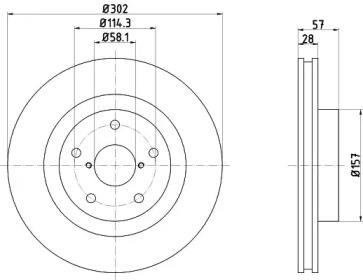 Тормозной диск HELLA 8DD 355 125-431