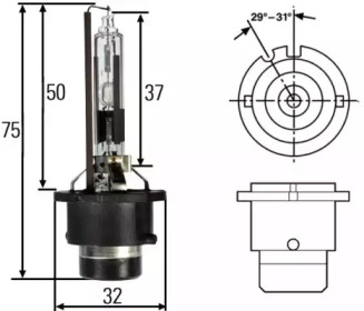 Лампа накаливания HELLA 8GS 007 001-151