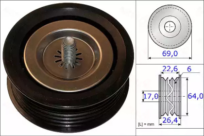 Ролик AUTEX 654878