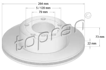 Тормозной диск TOPRAN 501 900