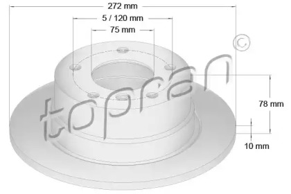 Тормозной диск TOPRAN 500 569