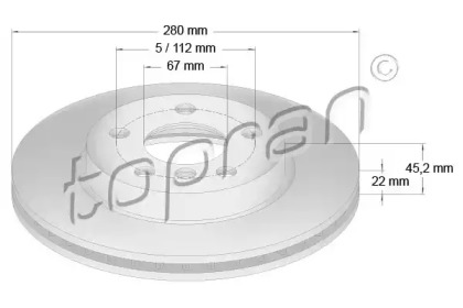 Тормозной диск TOPRAN 502 566