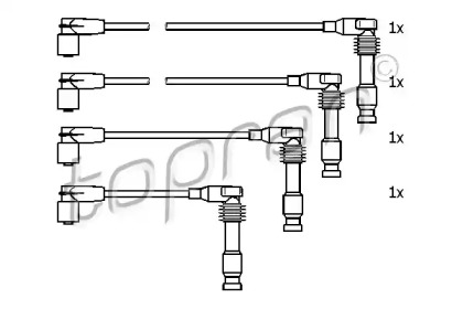 Комплект электропроводки TOPRAN 205 104