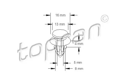 Пружинный зажим TOPRAN 205 808