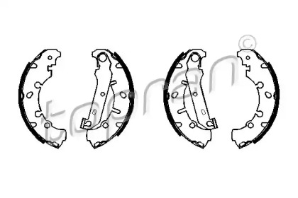 Комлект тормозных накладок TOPRAN 301 772