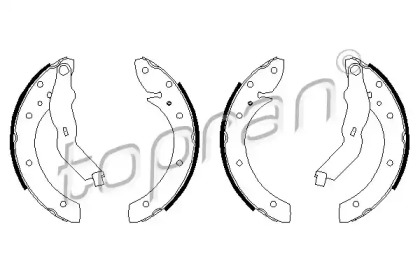 Комлект тормозных накладок TOPRAN 700 604