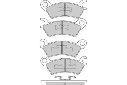 Комплект тормозных колодок E.T.F. 12-0250