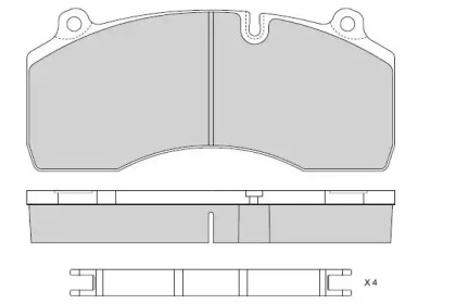 Комплект тормозных колодок E.T.F. 12-5333