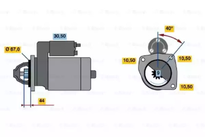 Стартер BOSCH 0 001 106 016