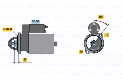 Стартер BOSCH 0 001 106 409