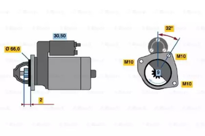 Стартер BOSCH 0 986 018 400