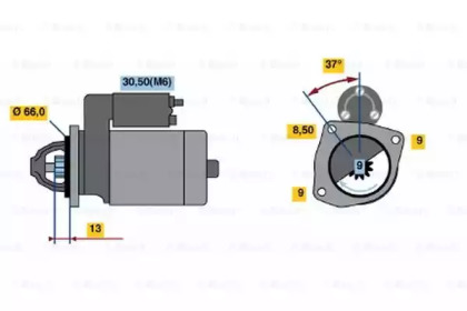 Стартер BOSCH 0 986 019 930