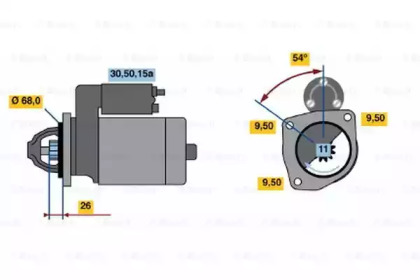 Стартер BOSCH 0 001 108 025